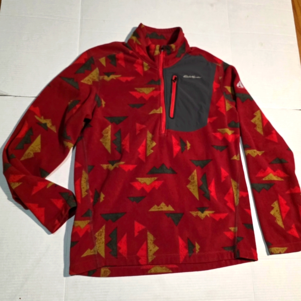 Eddie Bauer First Ascent Fleece Pullover 1/2 Zip Mens Size M Aztec Southwest